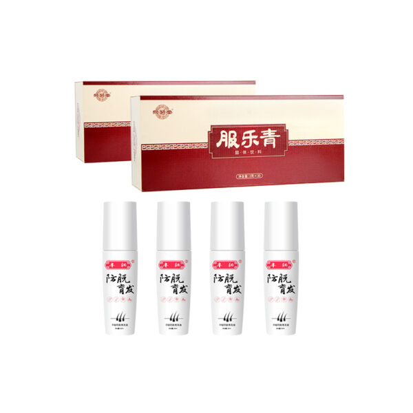 Fuleqing & Fengmi Anti Hair Loss And Growth Solution Set(2 boxes + 4 bottles)